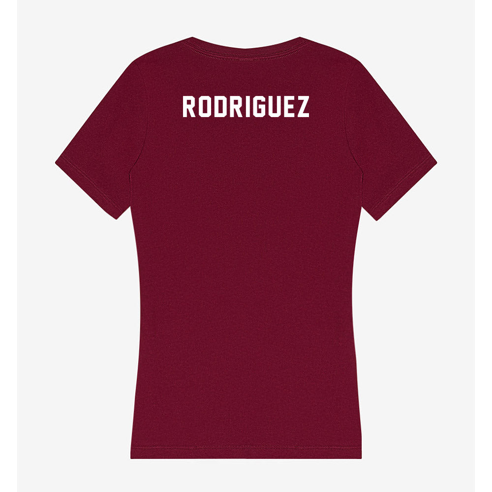 SIU Carbondale - NCAA Women's Swimming & Diving : Karen Rodriguez - Women's V-Neck T-Shirt-1