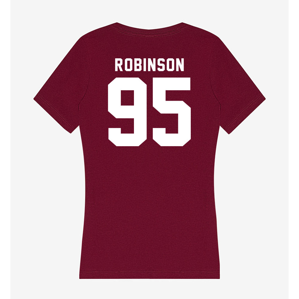 SIU Carbondale - NCAA Football : Caillou Robinson - Women's V-Neck T-Shirt-1