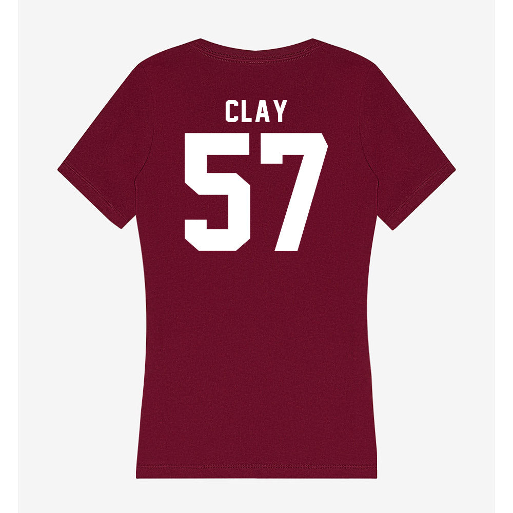 SIU Carbondale - NCAA Football : Kaden Clay - Women's V-Neck T-Shirt-1