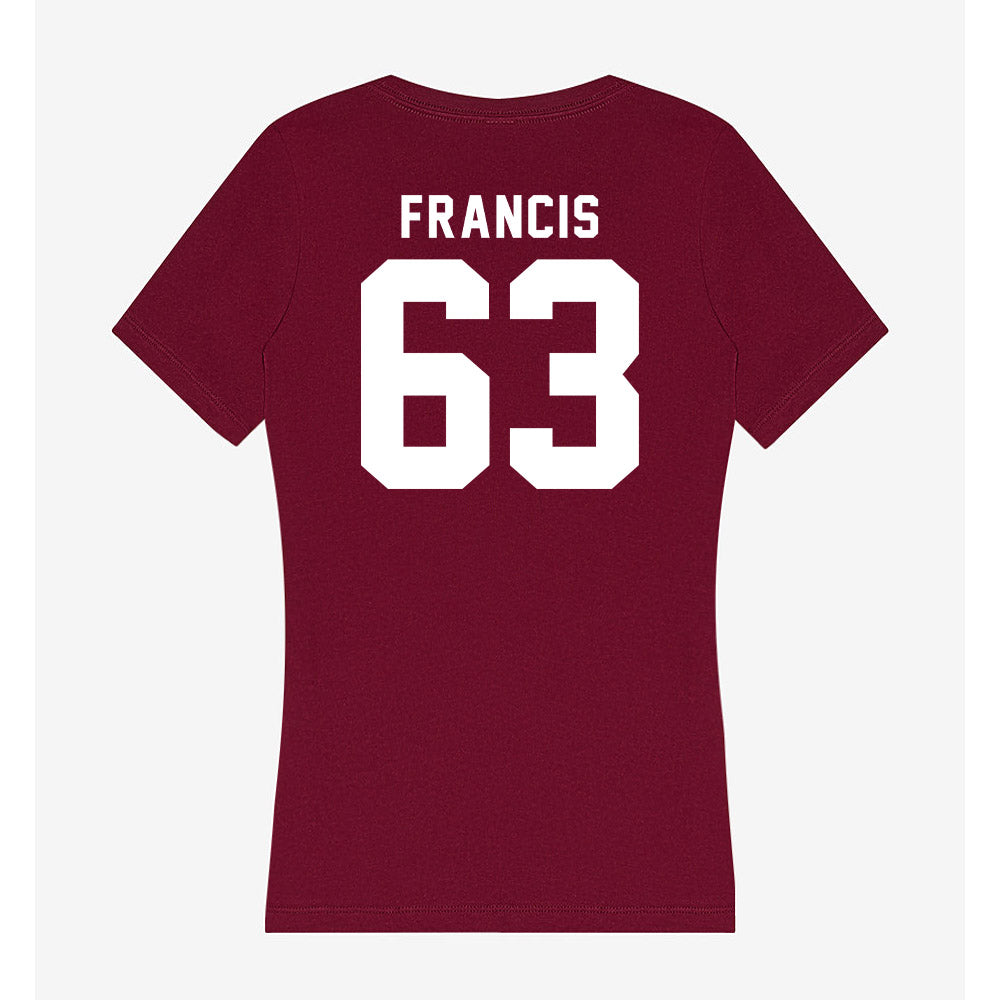 SIU Carbondale - NCAA Football : Kellen Francis - Women's V-Neck T-Shirt-1