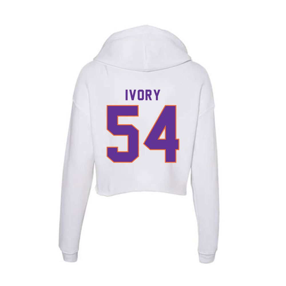 Northwestern State - NCAA Football : Kemarion Ivory - Women's Crop Fleece Hooded Sweatshirt-1