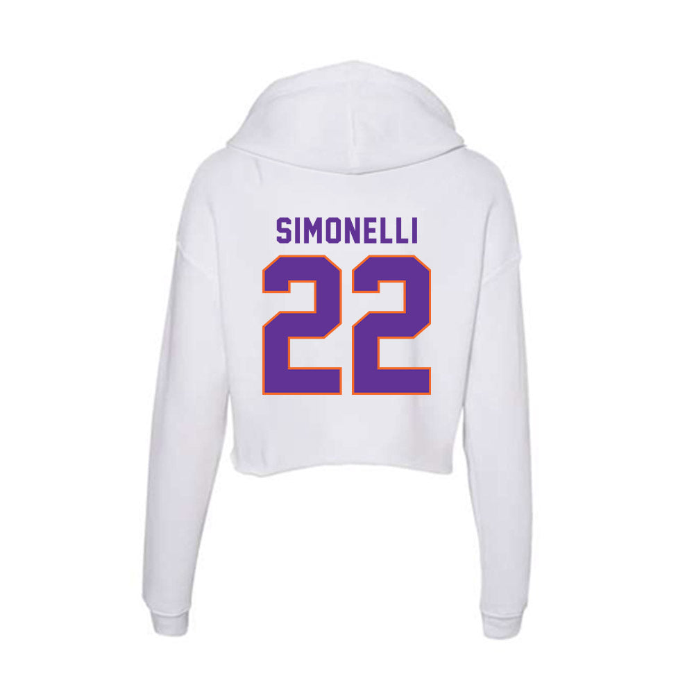 Northwestern State - NCAA Baseball : JT Simonelli - Women's Crop Fleece Hoodie-1