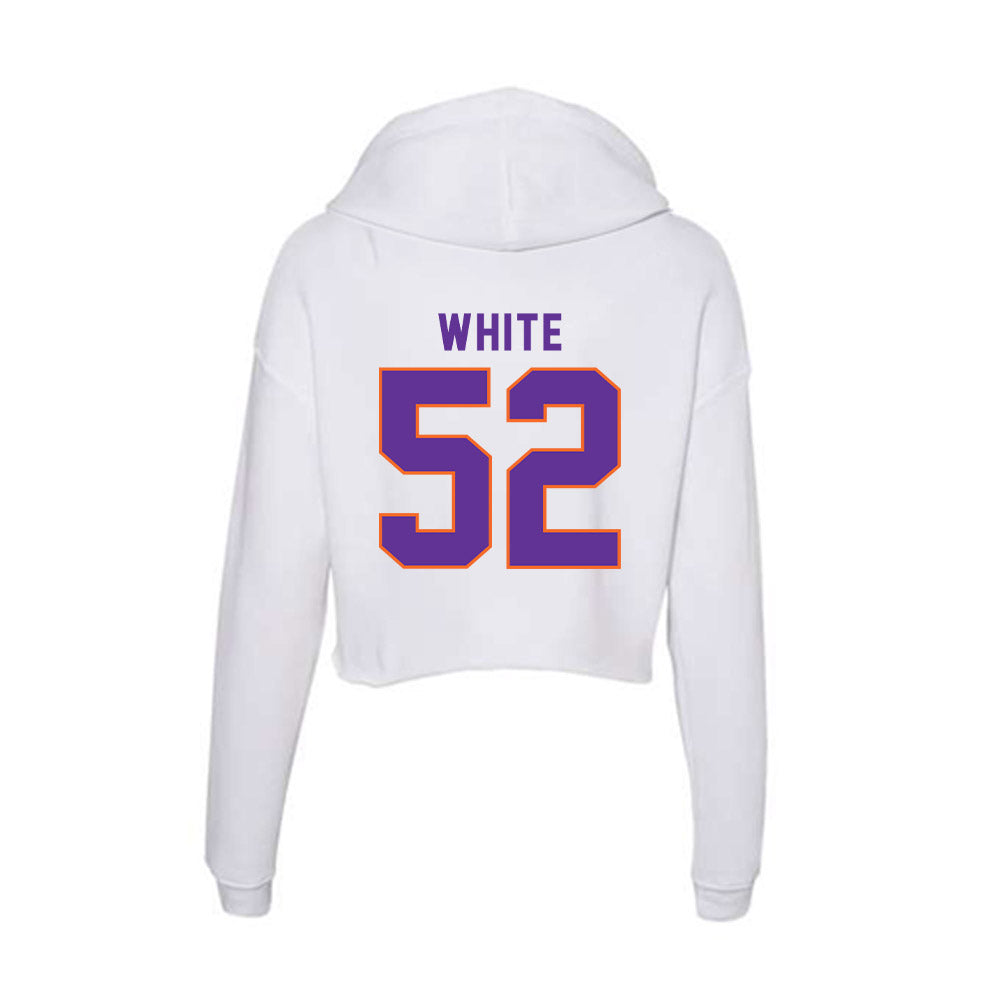 Northwestern State - NCAA Baseball : Carter White - Women's Crop Fleece Hoodie-1