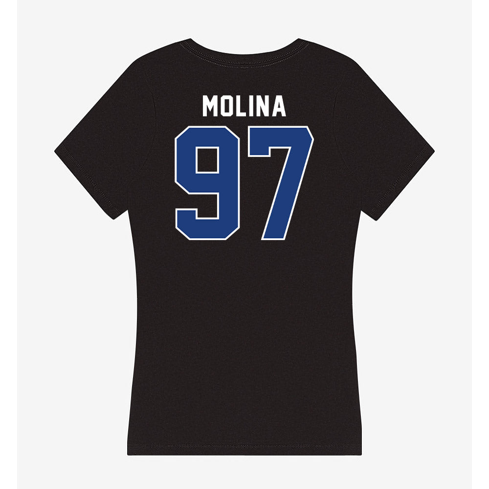 McNeese State - NCAA Football : Jacob Molina - Women's V-Neck T-Shirt-1