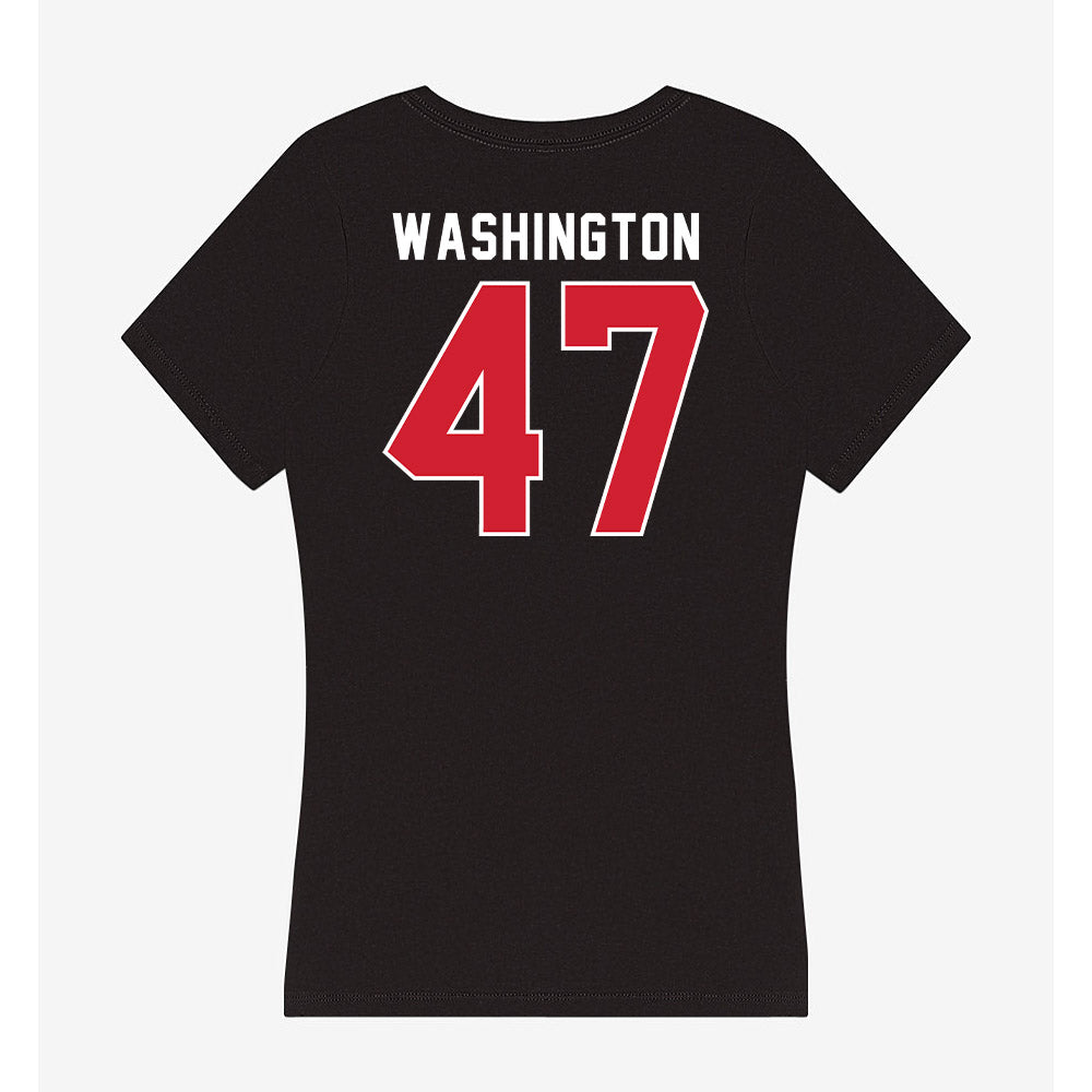 Eastern Washington - NCAA Football : Messiah Washington - Women's V-Neck T-Shirt-1