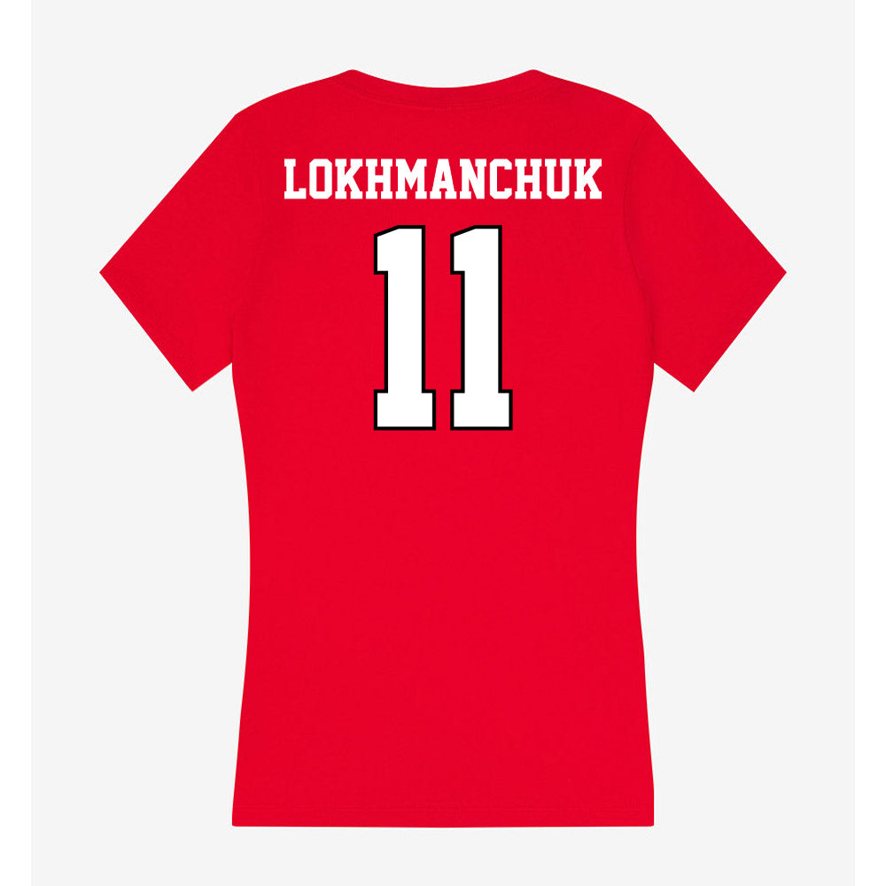 Youngstown State - NCAA Men's Basketball : Luka Lokhmanchuk - Classic Shersey Women's V-Neck T-Shirt-1