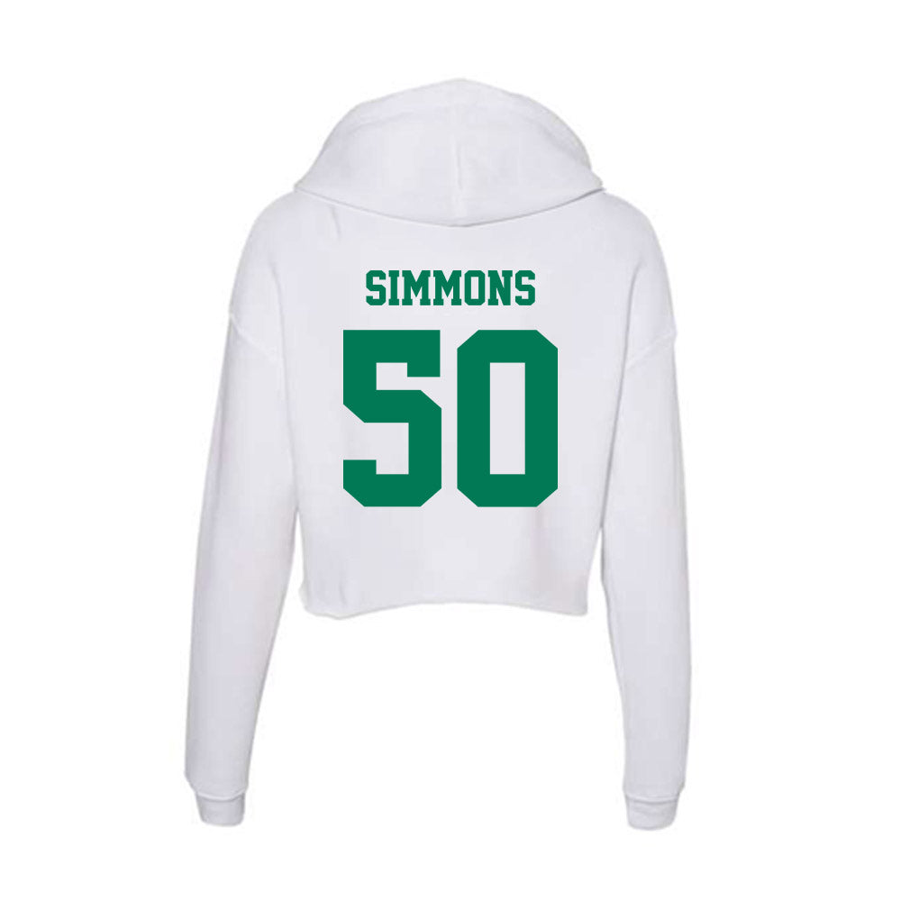 Norfolk State - NCAA Football : Damarion Simmons - Women's Crop Fleece Hoodie-1