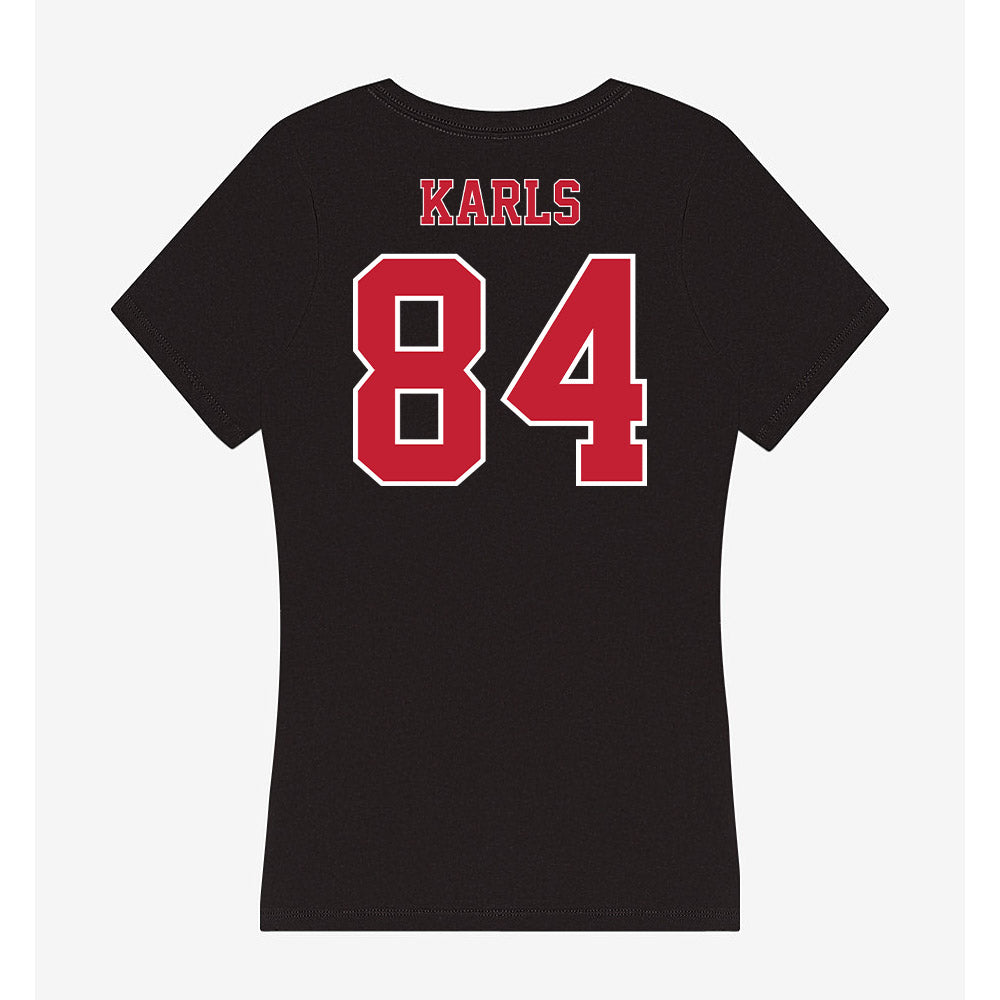 UW River Falls - NCAA Football : Andrew Karls - Women's V-Neck T-Shirt-1