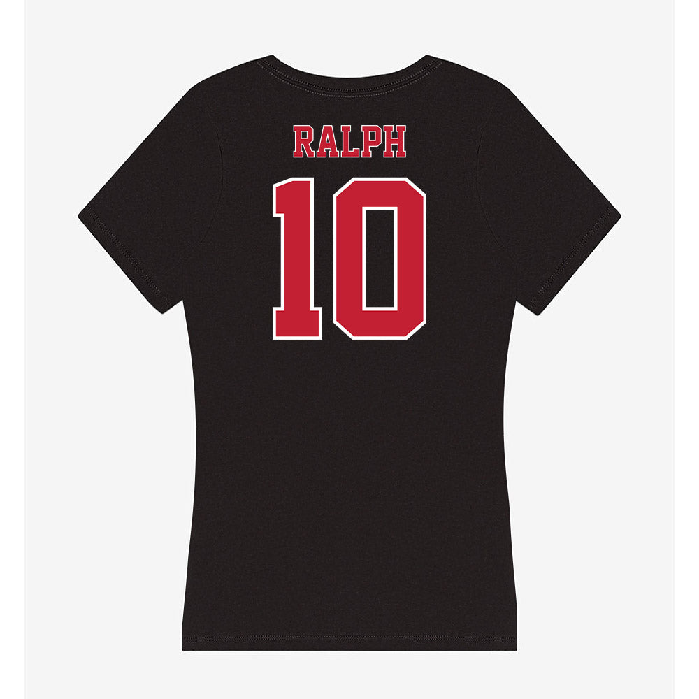 UW River Falls - NCAA Men's Basketball : Gavin Ralph - Women's V-Neck T-Shirt-1
