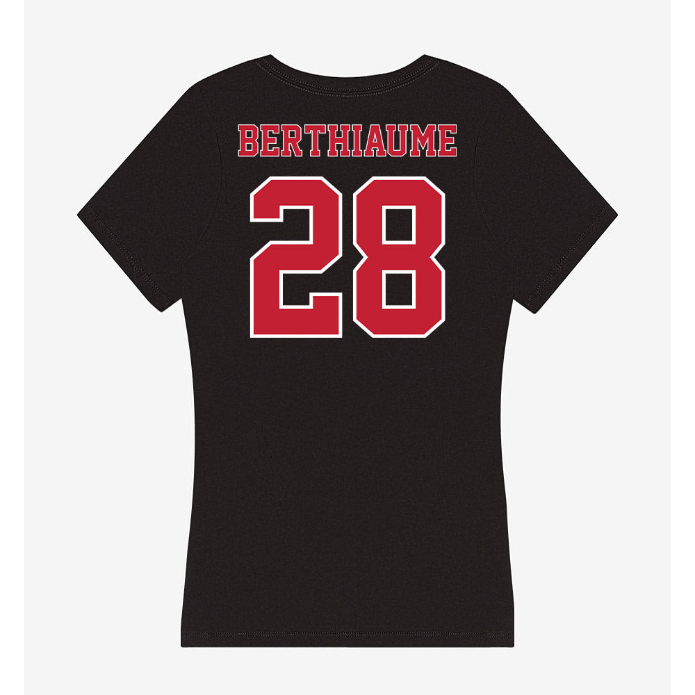 UW River Falls - NCAA Women's Lacrosse : Natasha Berthiaume - Women's V-Neck T-Shirt-1