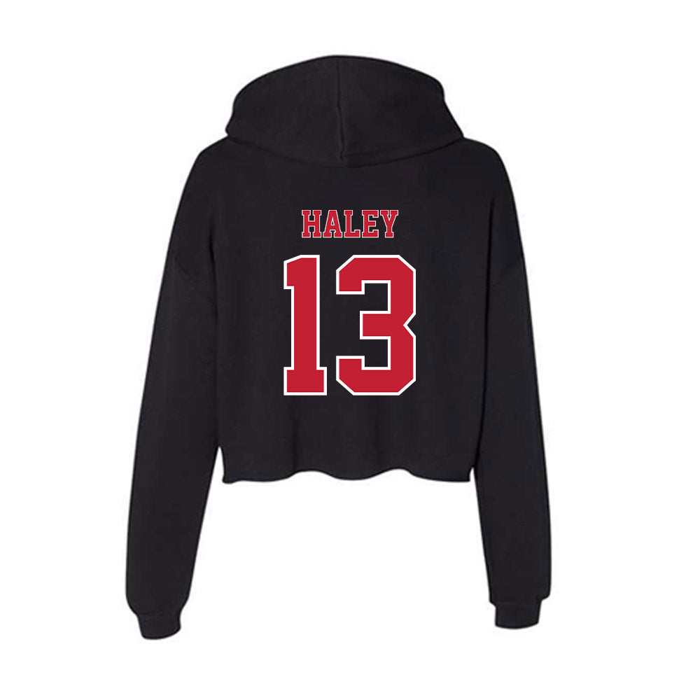 UW River Falls - NCAA Women's Soccer : Emma Haley - Women's Crop Fleece Hoodie-1