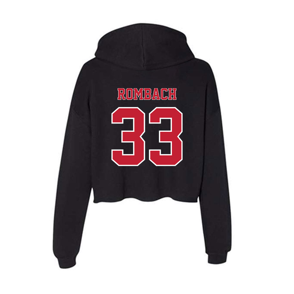 UW River Falls - NCAA Baseball : Zach Rombach - Women's Crop Fleece Hoodie-1