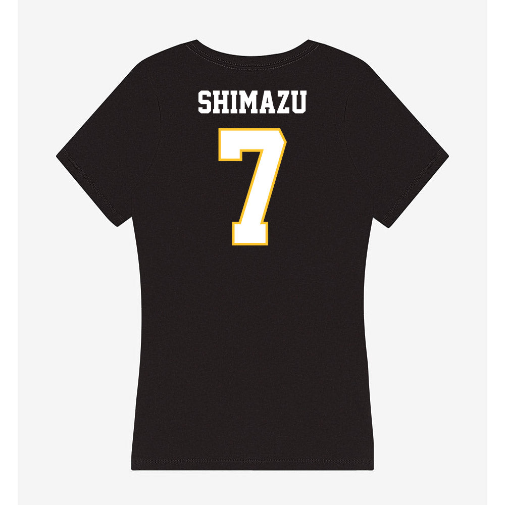 PLU - NCAA Men's Soccer : Yuta Shimazu - Women's V-Neck T-Shirt-1