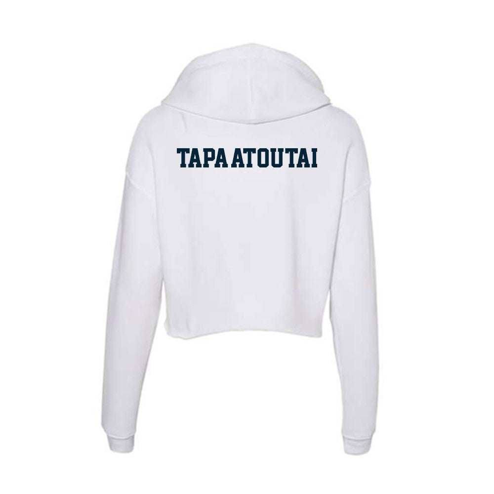 Utah State - NCAA Football : Viliami Tapa'atoutai - Women's Crop Fleece Hooded Sweatshirt-1