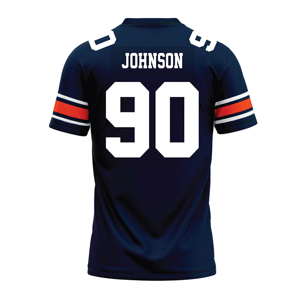 Auburn - NCAA Football : Nathan Johnson - Navy Premium Football Jersey-1