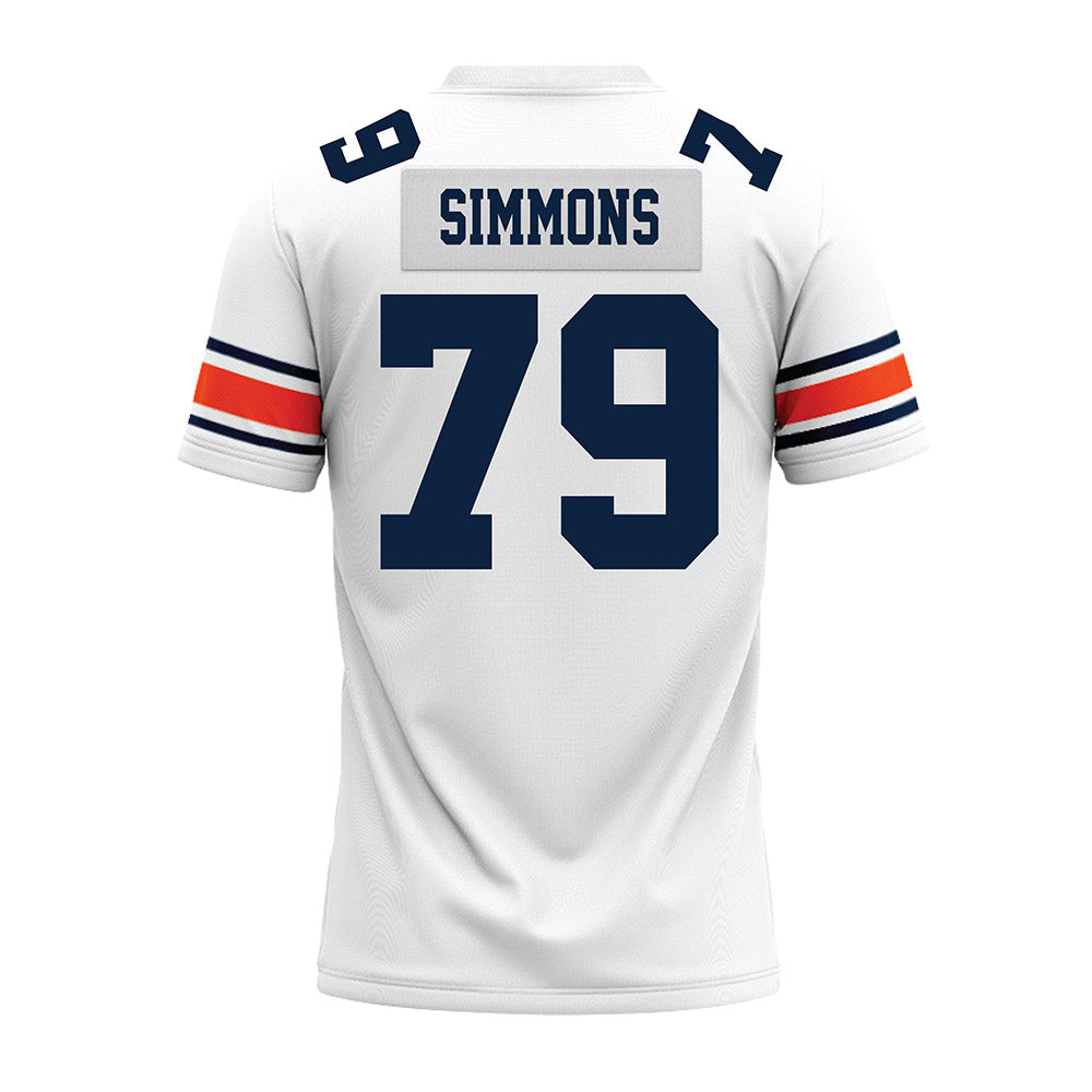 Auburn - NCAA Football : Jo Simmons - White Premium Football Jersey-1