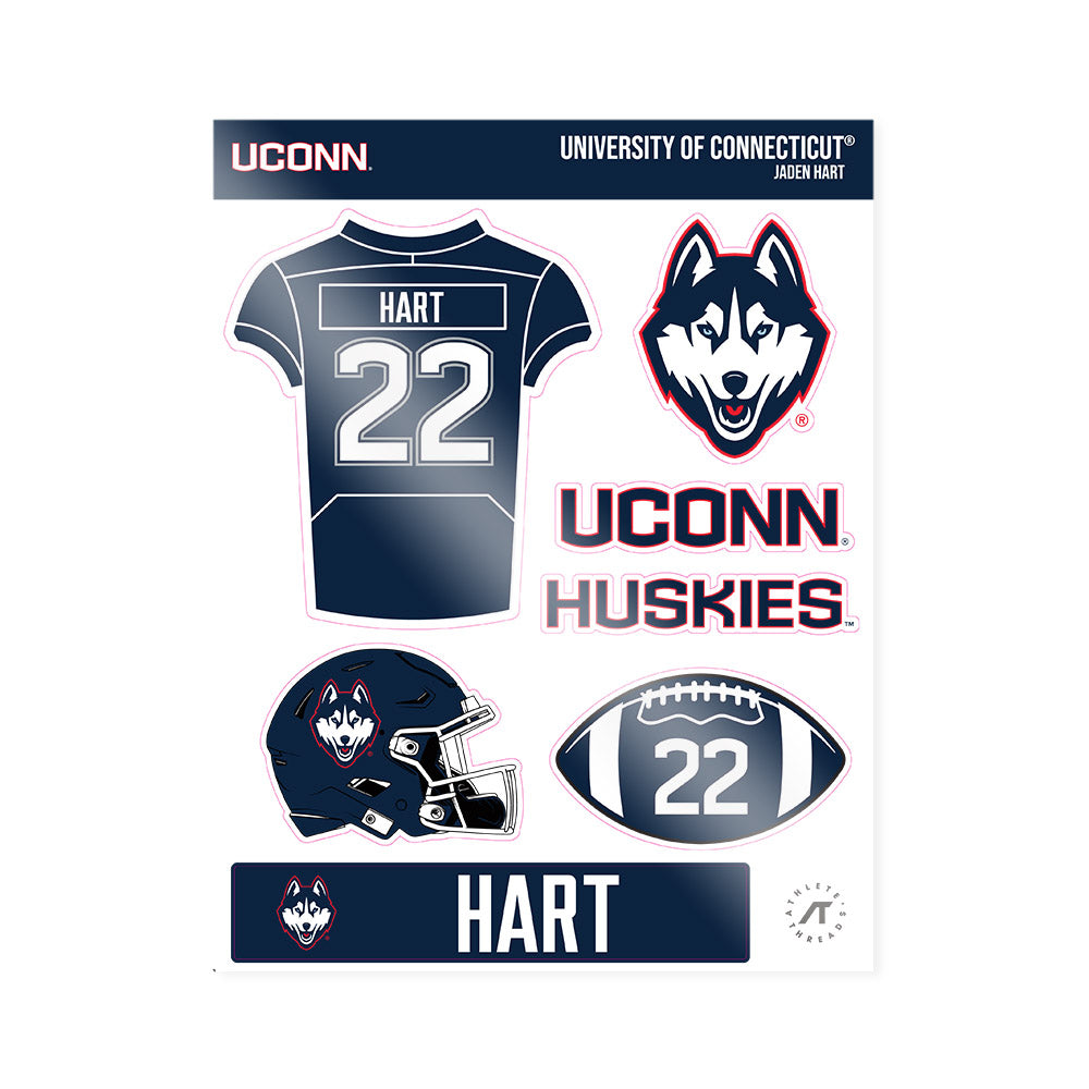 UConn - NCAA Football : Jaden Hart - Sticker Sheet-0