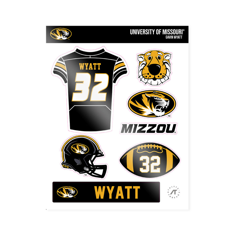 Missouri - NCAA Football : Gavin Wyatt - Sticker Sheet-0