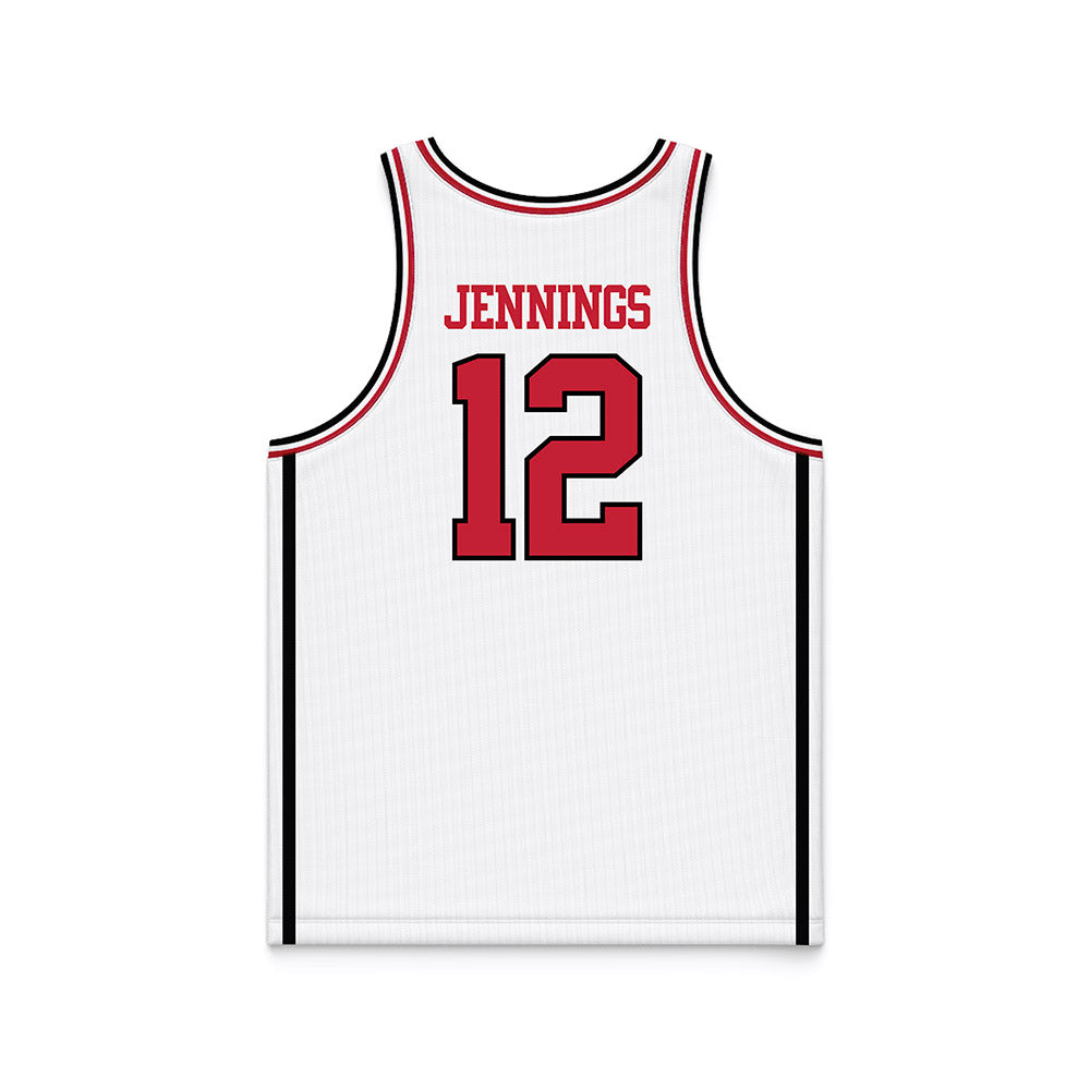 Georgia - NCAA Men's Basketball : Markel Jennings - White Basketball Jersey-1