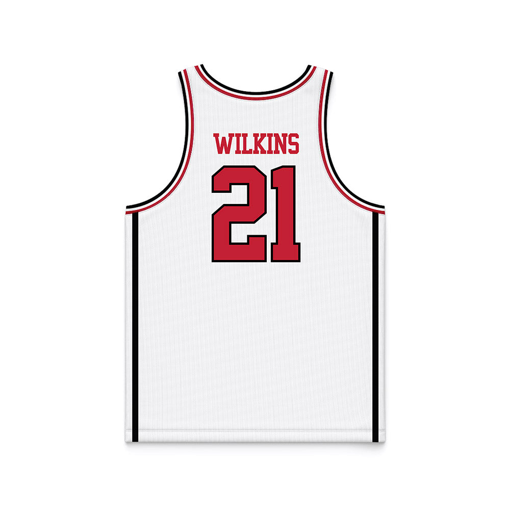 Georgia - NCAA Men's Basketball : Jake Wilkins - White Basketball Jersey-1