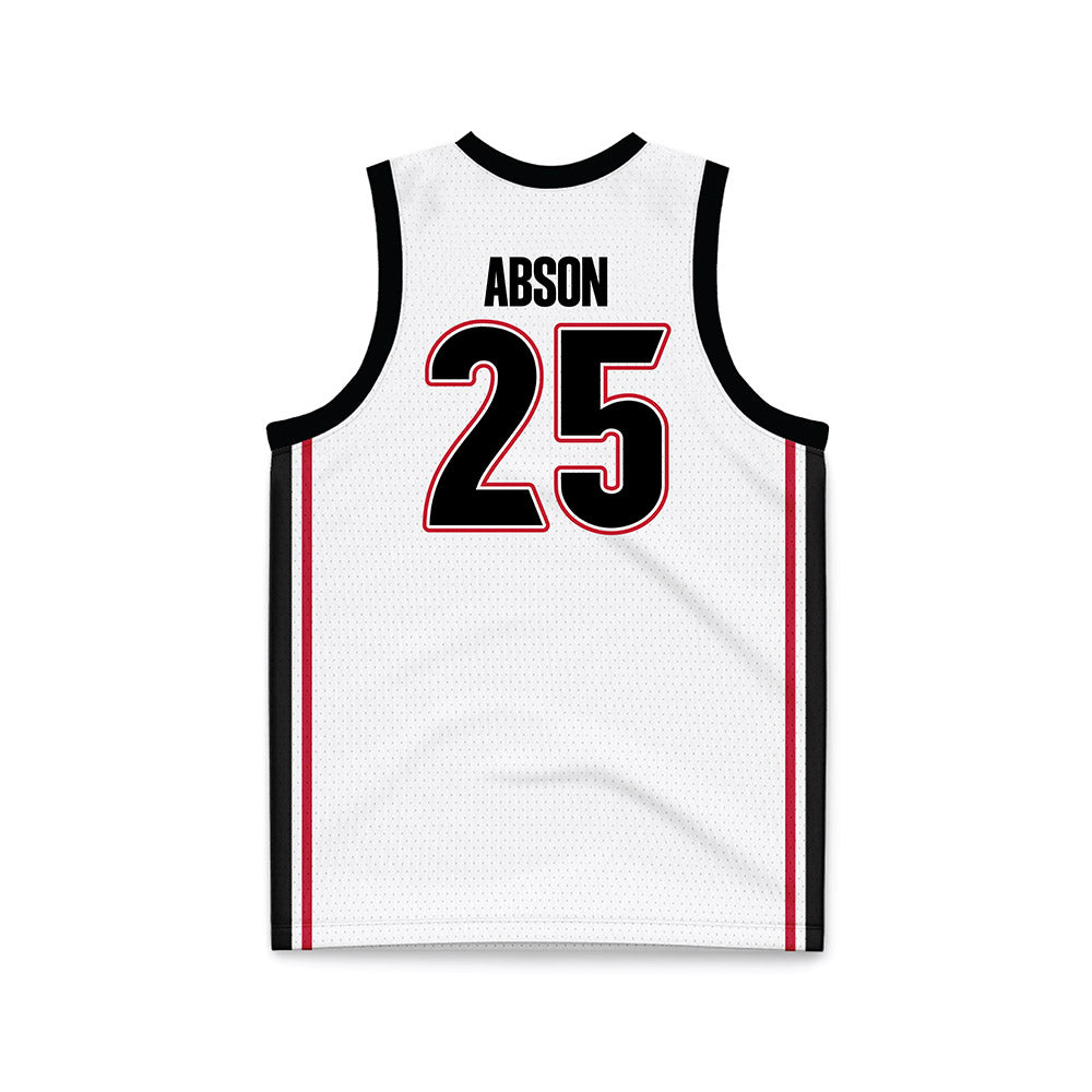 Georgia - NCAA Men's Basketball : Justin Abson - White Basketball Jersey-1