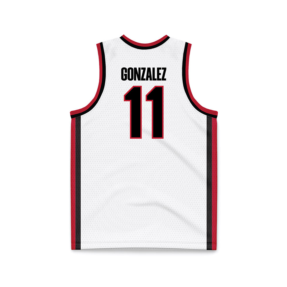 Georgia - NCAA Women's Basketball : Enjulina Gonzalez - White Basketball Jersey-1