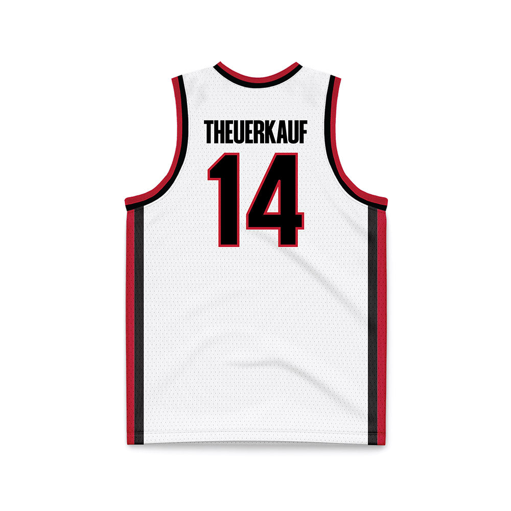 Georgia - NCAA Women's Basketball : Rylie Theuerkauf - White Basketball Jersey-1