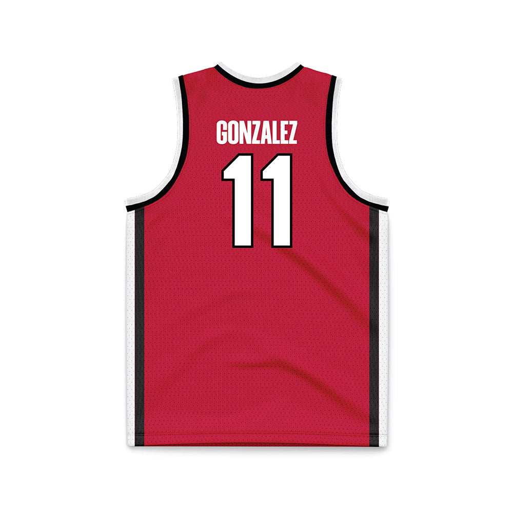 Georgia - NCAA Women's Basketball : Enjulina Gonzalez - Red Basketball Jersey-1