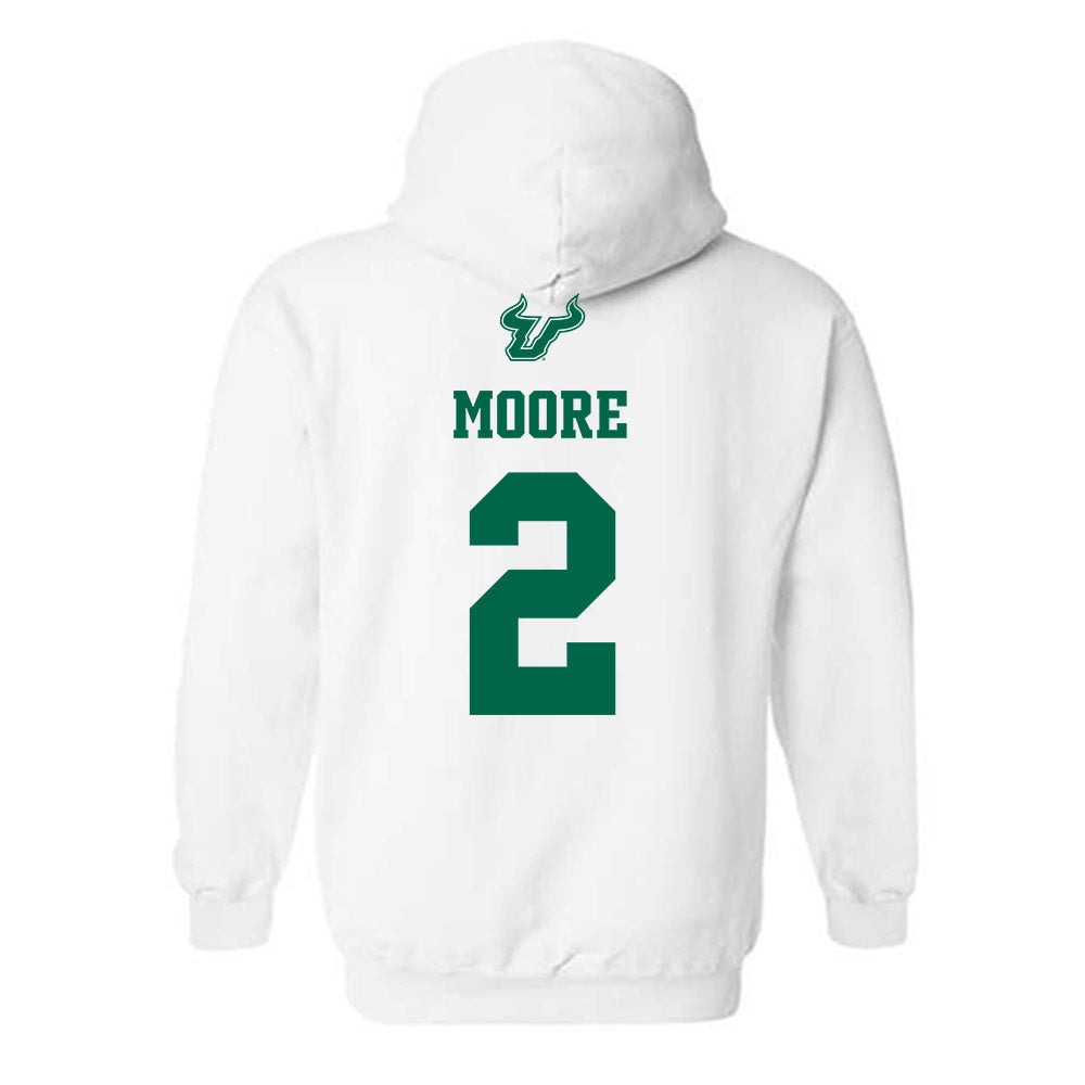 USF - NCAA Men's Basketball : Darren Moore - EDGE Classic Shersey Hooded Sweatshirt-1