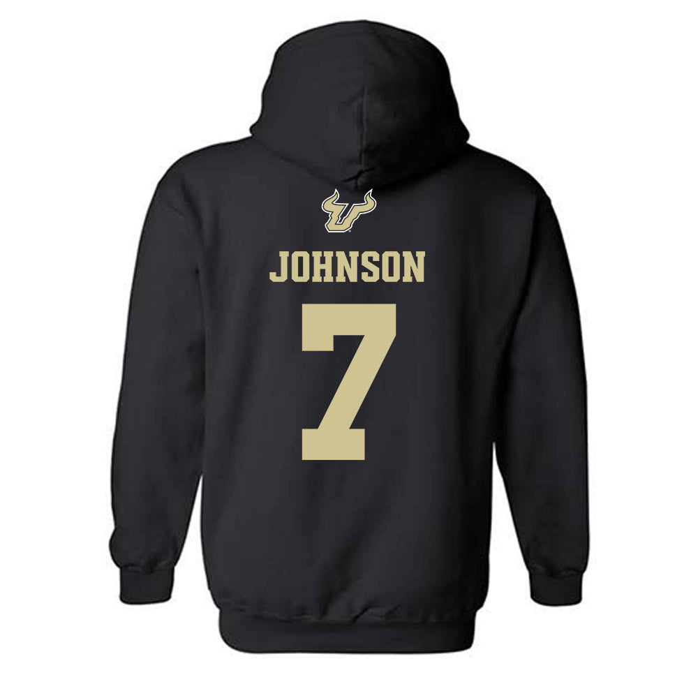 USF - NCAA Men's Basketball : Jayden Johnson - EDGE Classic Shersey Hooded Sweatshirt-1