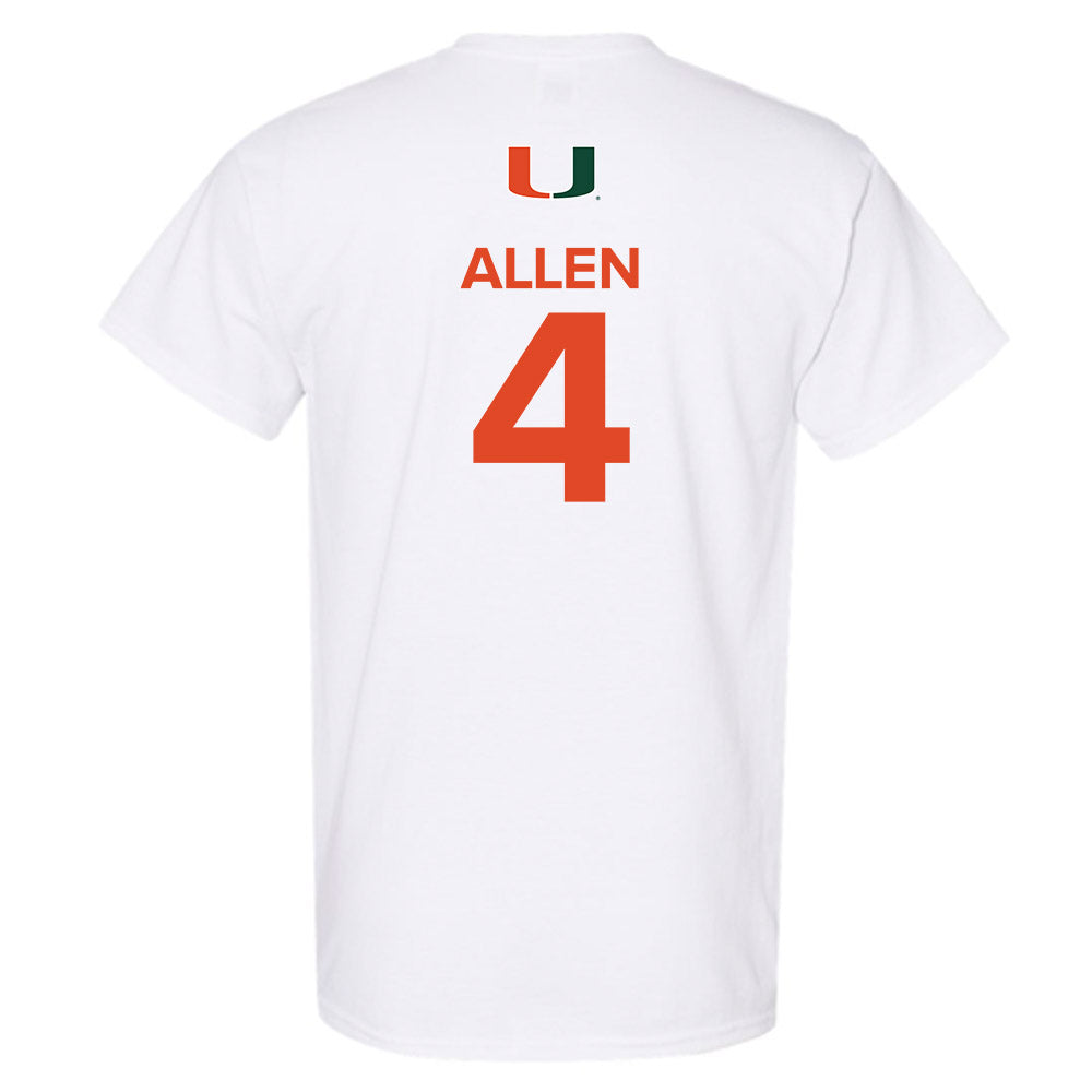 Miami - NCAA Men's Basketball : Marcus Allen - Replica Shersey T-Shirt-1