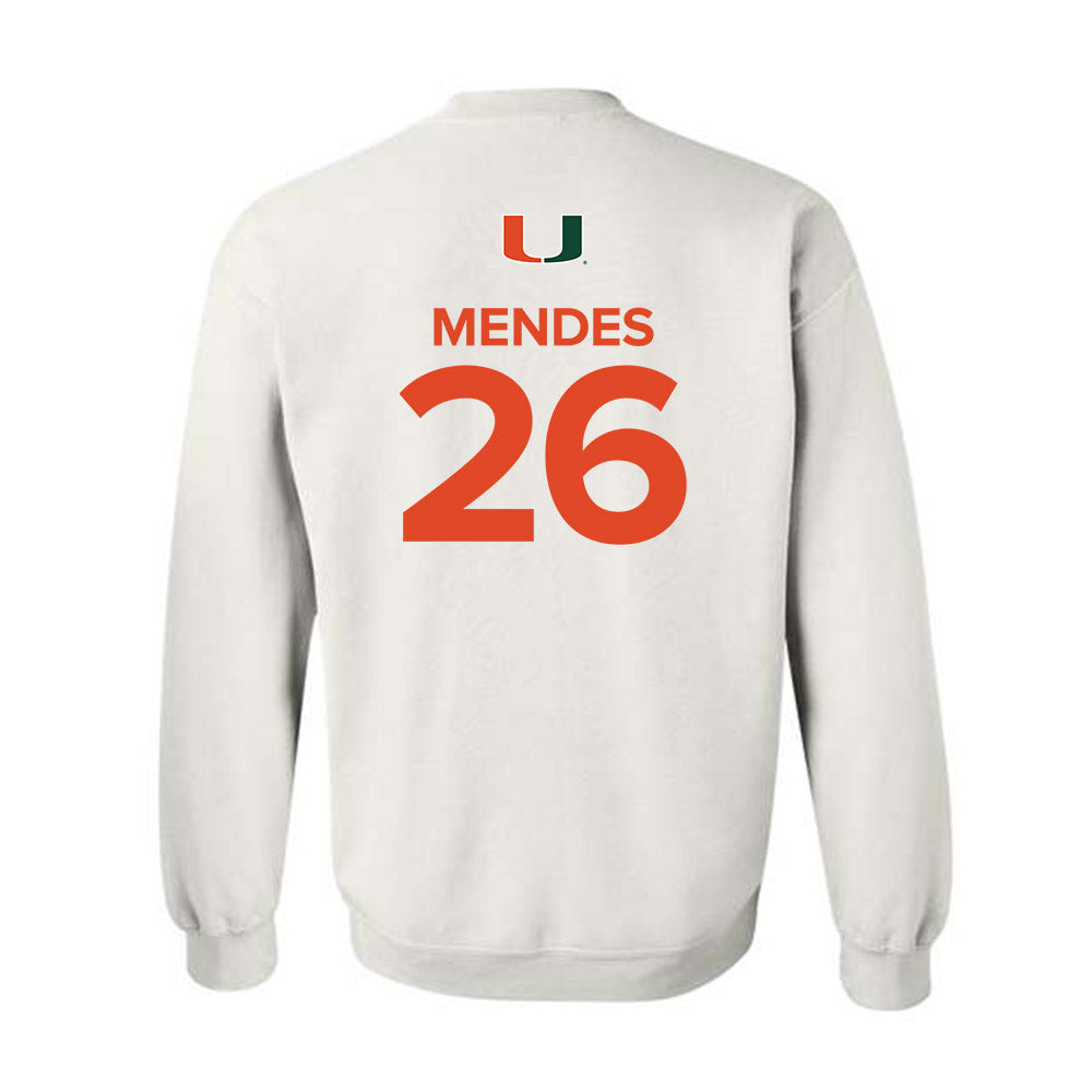 Miami - NCAA Women's Basketball : Dayana Mendes - Replica Shersey Crewneck Sweatshirt-1
