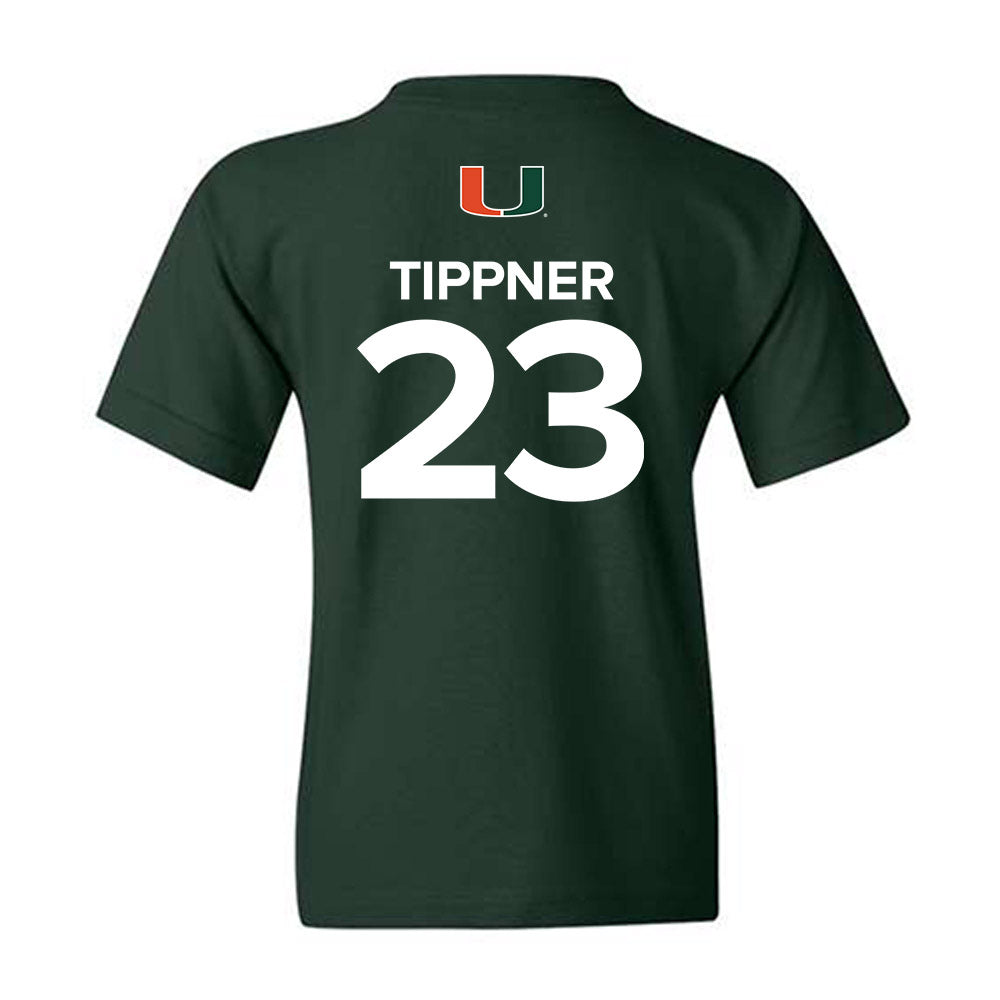 Miami - NCAA Women's Basketball : Meredith Tippner - Replica Shersey Youth T-Shirt-1