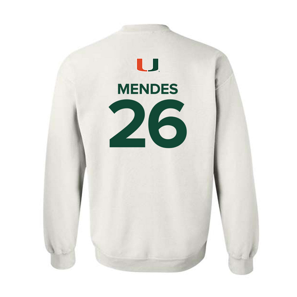 Miami - NCAA Women's Basketball : Dayana Mendes - Replica Shersey Crewneck Sweatshirt-1