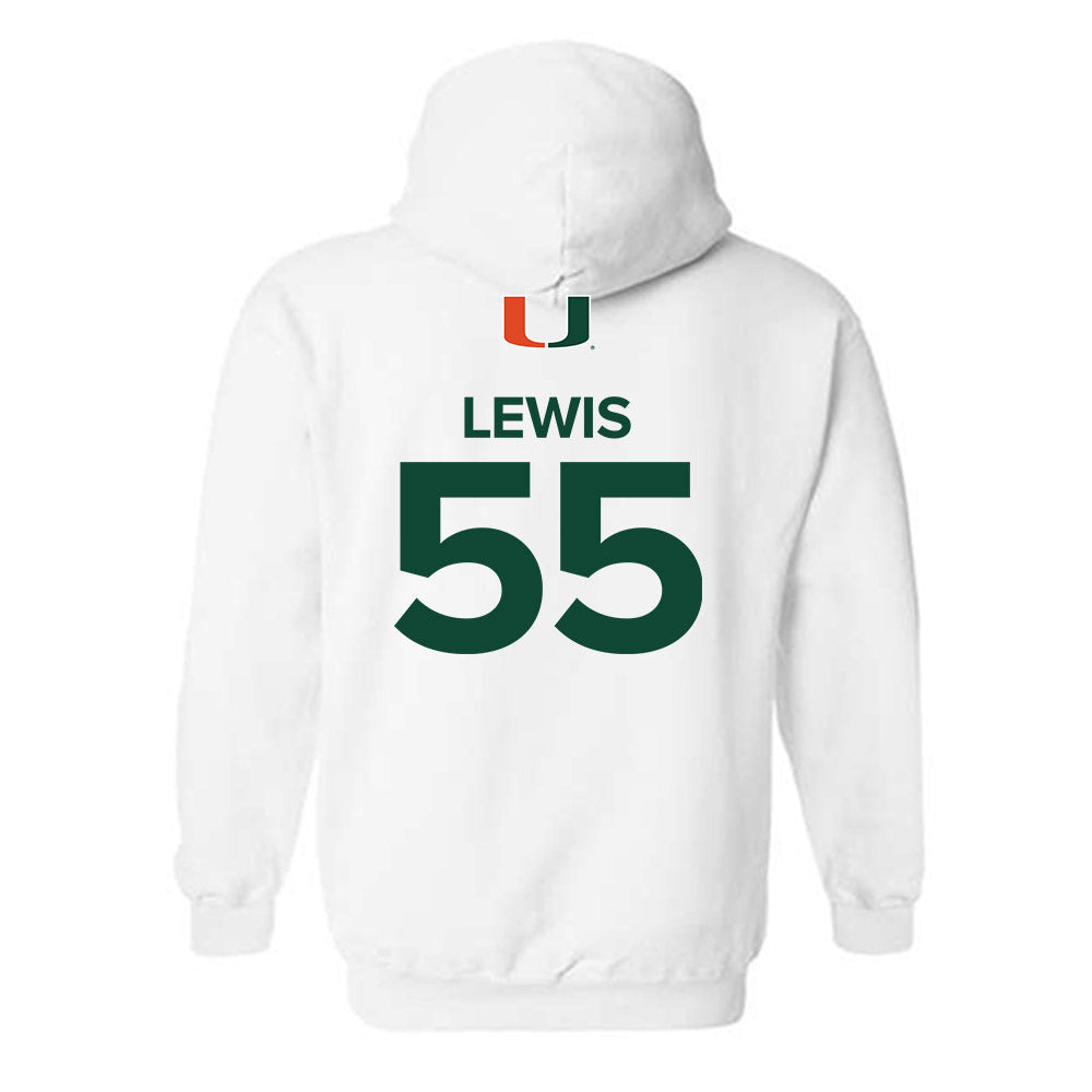 Miami - NCAA Men's Basketball : Acaden Lewis - Replica Shersey Hooded Sweatshirt-1