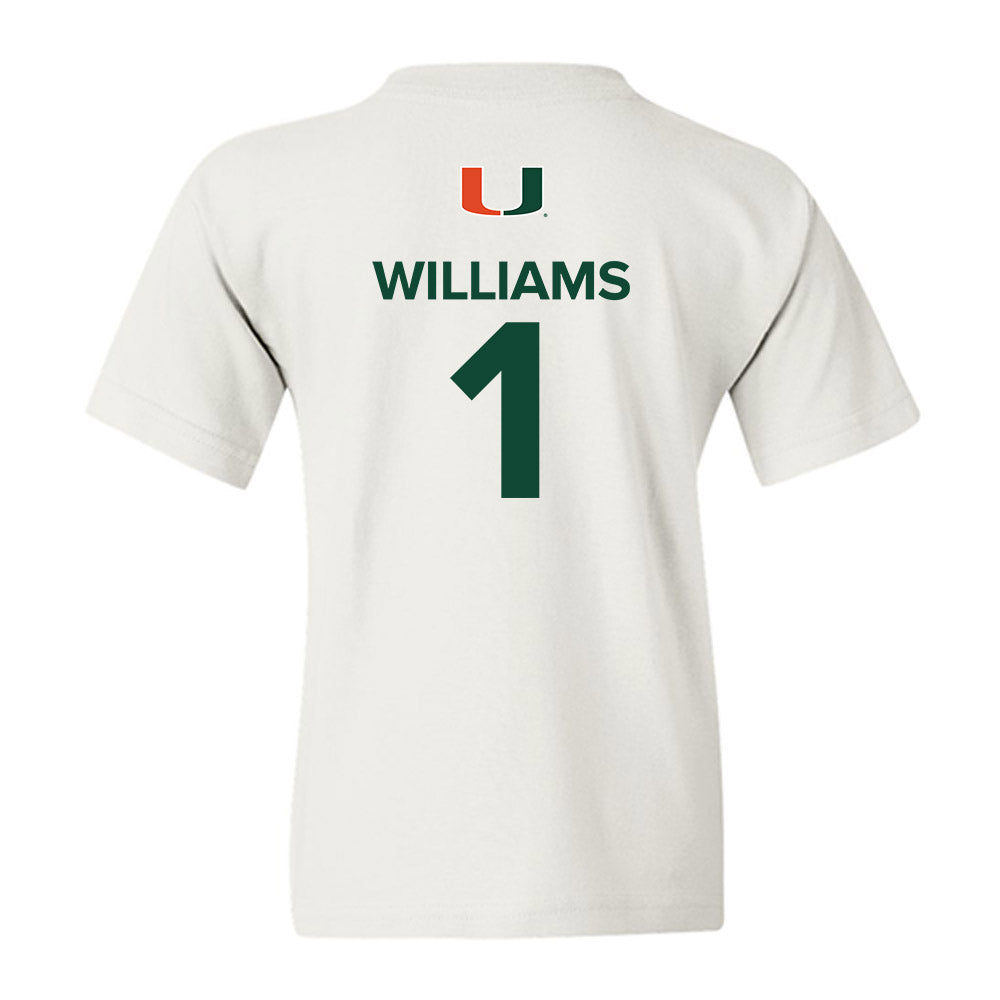 Miami - NCAA Women's Basketball : Cameron Williams - Replica Shersey Youth T-Shirt-1