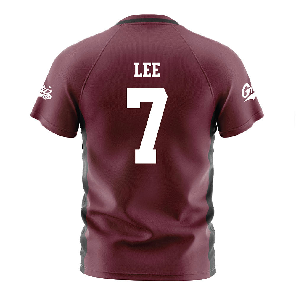 Montana - NCAA Women's Soccer : Lane Lee - Maroon Soccer Jersey-1