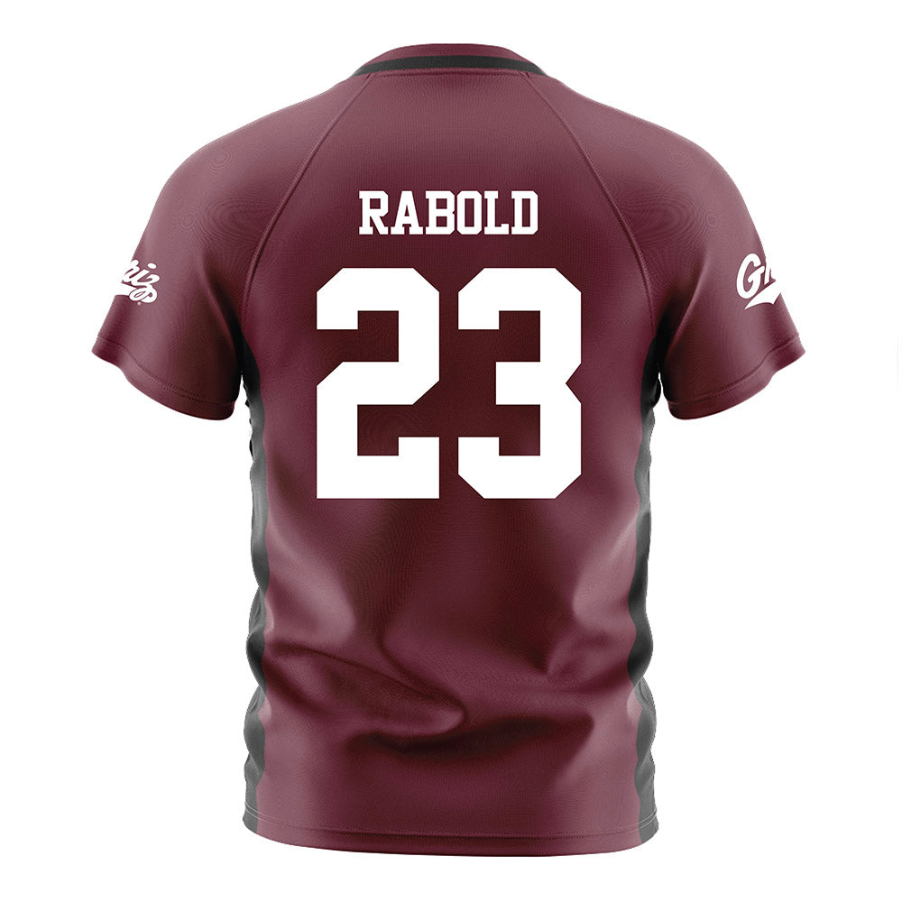 Montana - NCAA Women's Soccer : Alexis Rabold - Maroon Soccer Jersey-1