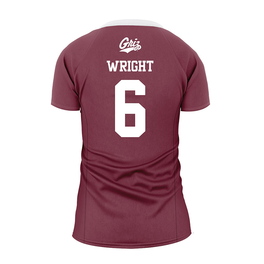 Montana - NCAA Women's Volleyball : Annika Wright - Maroon Volleyball Jersey-1