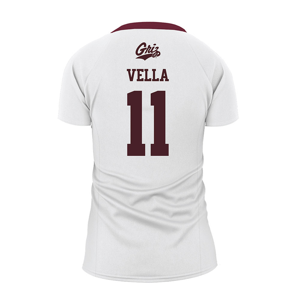 Montana - NCAA Women's Volleyball : Sophia Vella - White Volleyball Jersey-1