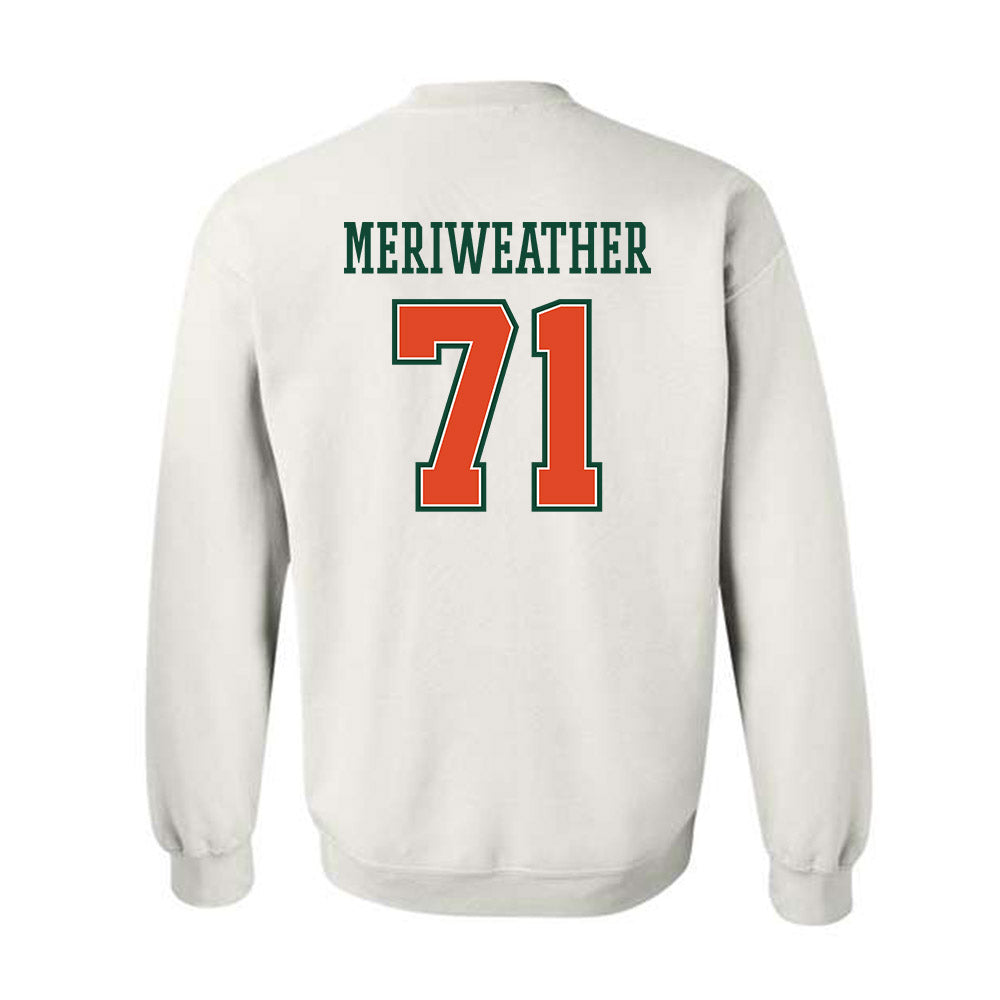 Miami - NCAA Football : Jamal Meriweather - Crewneck Sweatshirt-1