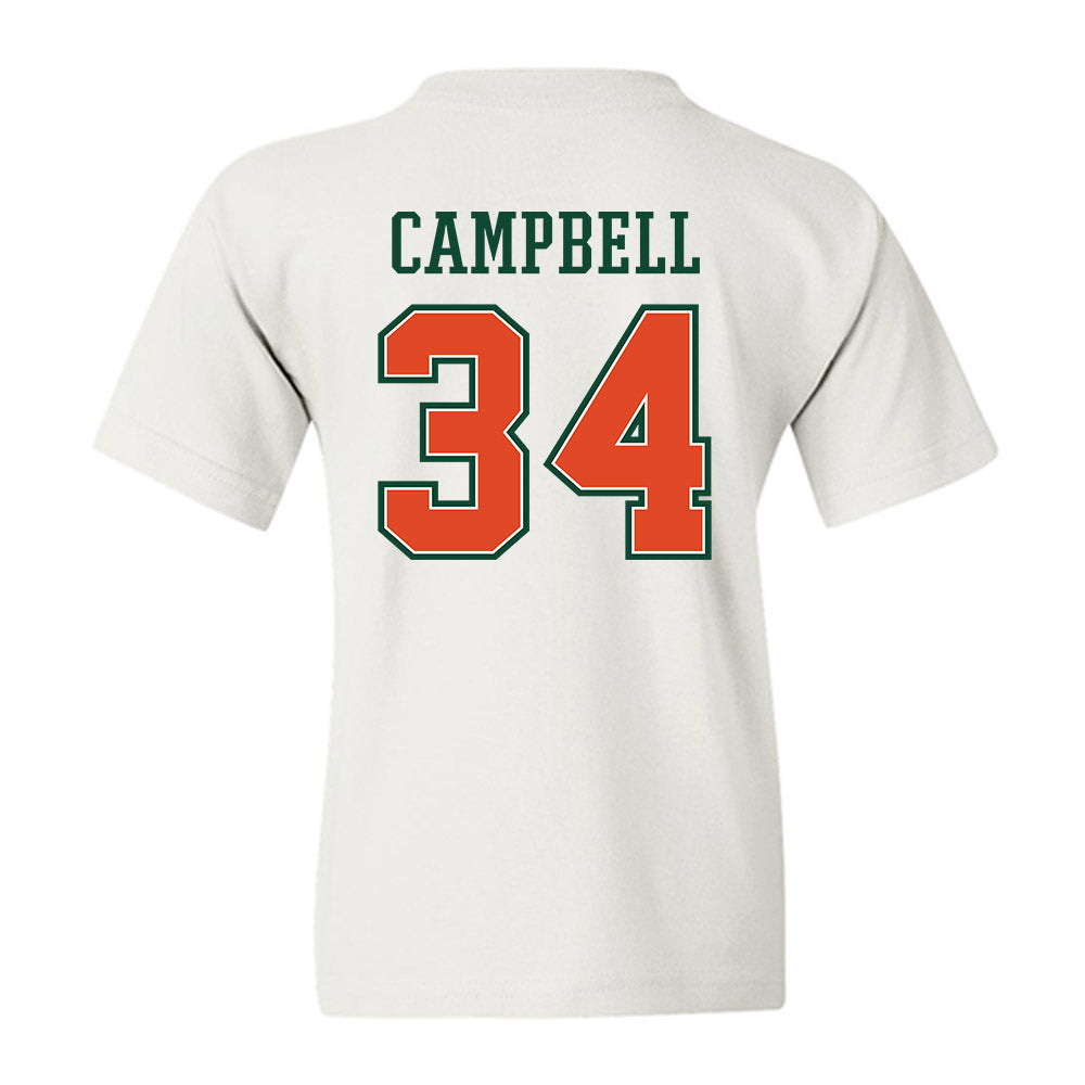 Miami - NCAA Football : Jordan Campbell - Youth T-Shirt-1