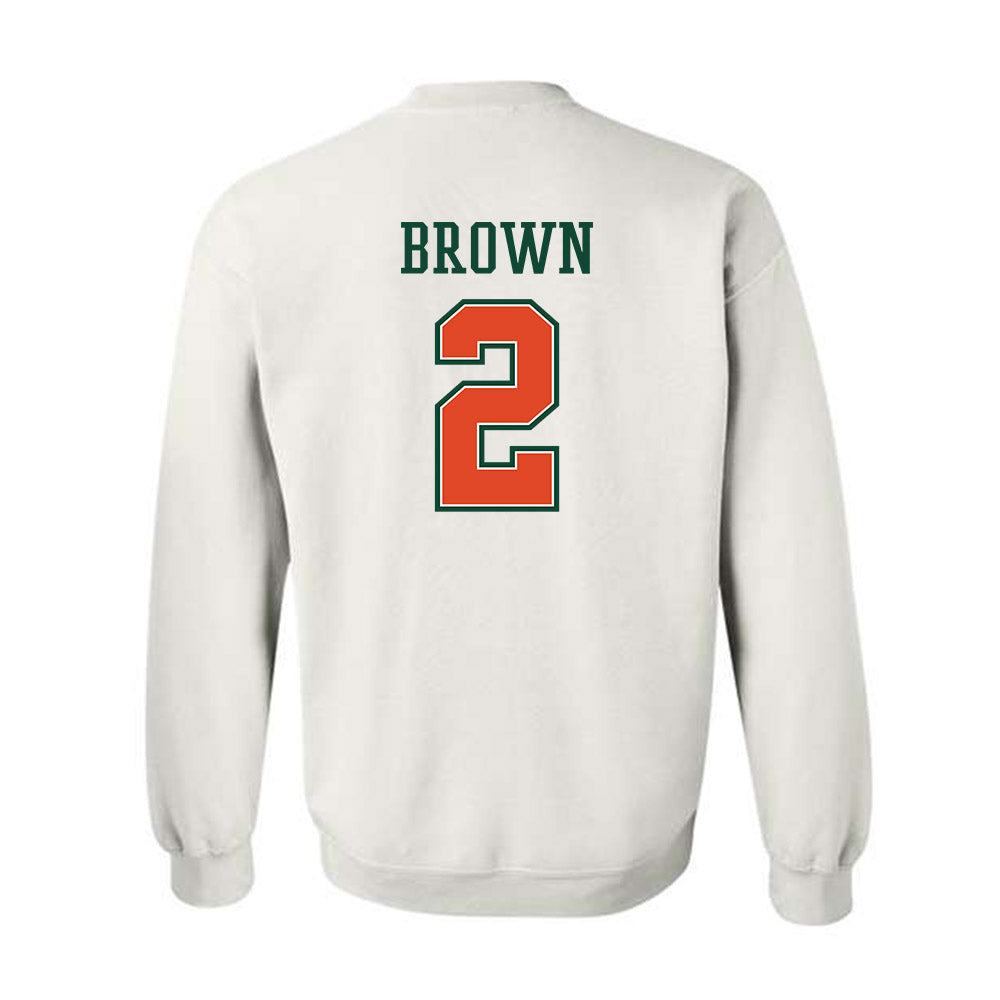 Miami - NCAA Football : Damari Brown - Crewneck Sweatshirt-1