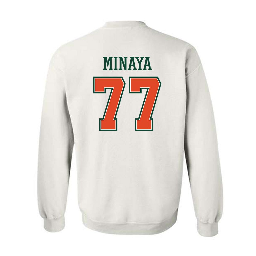 Miami - NCAA Football : Juan Minaya - Crewneck Sweatshirt-1
