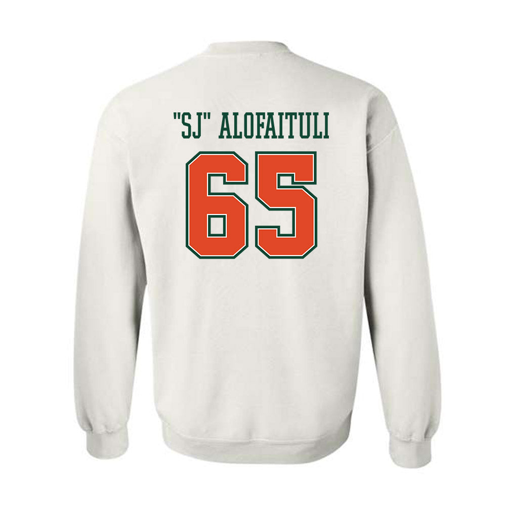 Miami - NCAA Football : Seuseu "SJ" Alofaituli - Crewneck Sweatshirt-1