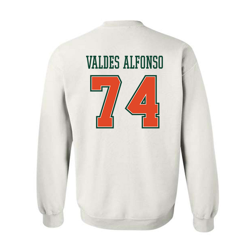 Miami - NCAA Football : Yerovi Valdes Alfonso - Crewneck Sweatshirt-1