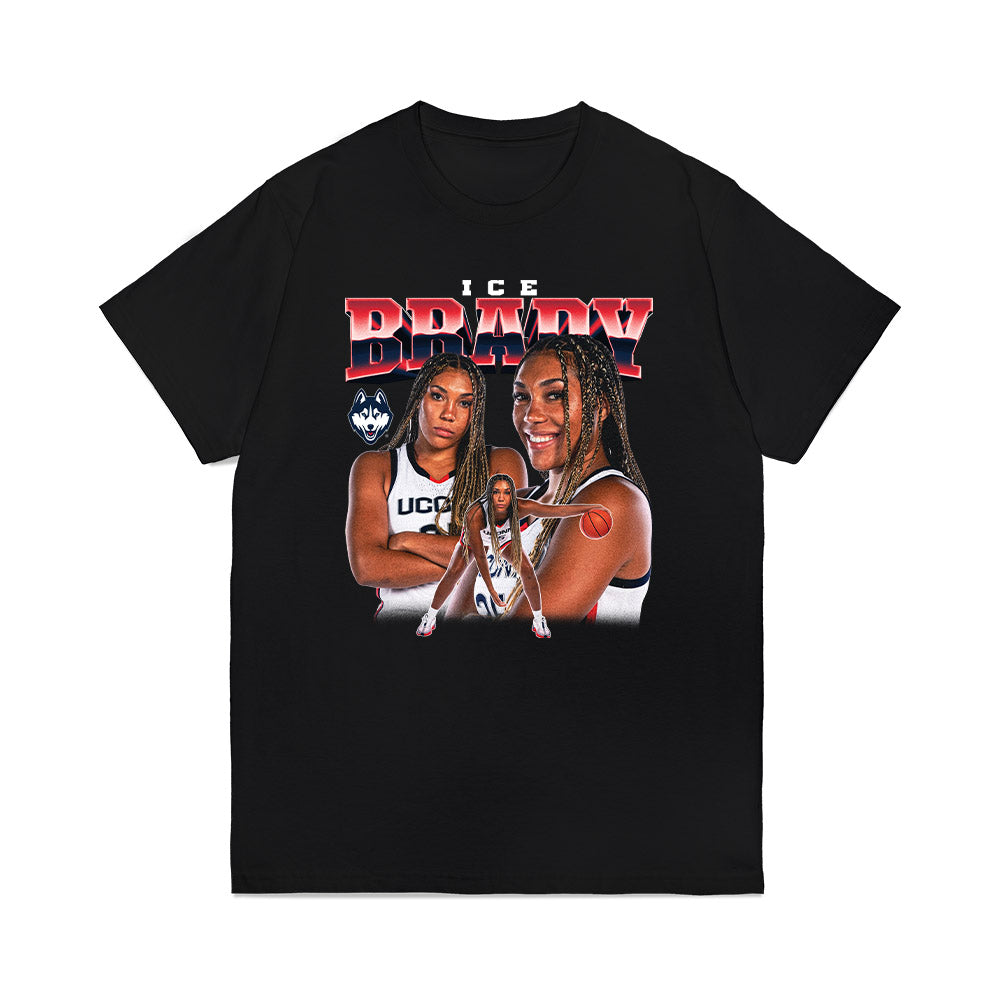UConn - NCAA Women's Basketball : Ice Brady - Collage Premium T-Shirt-0