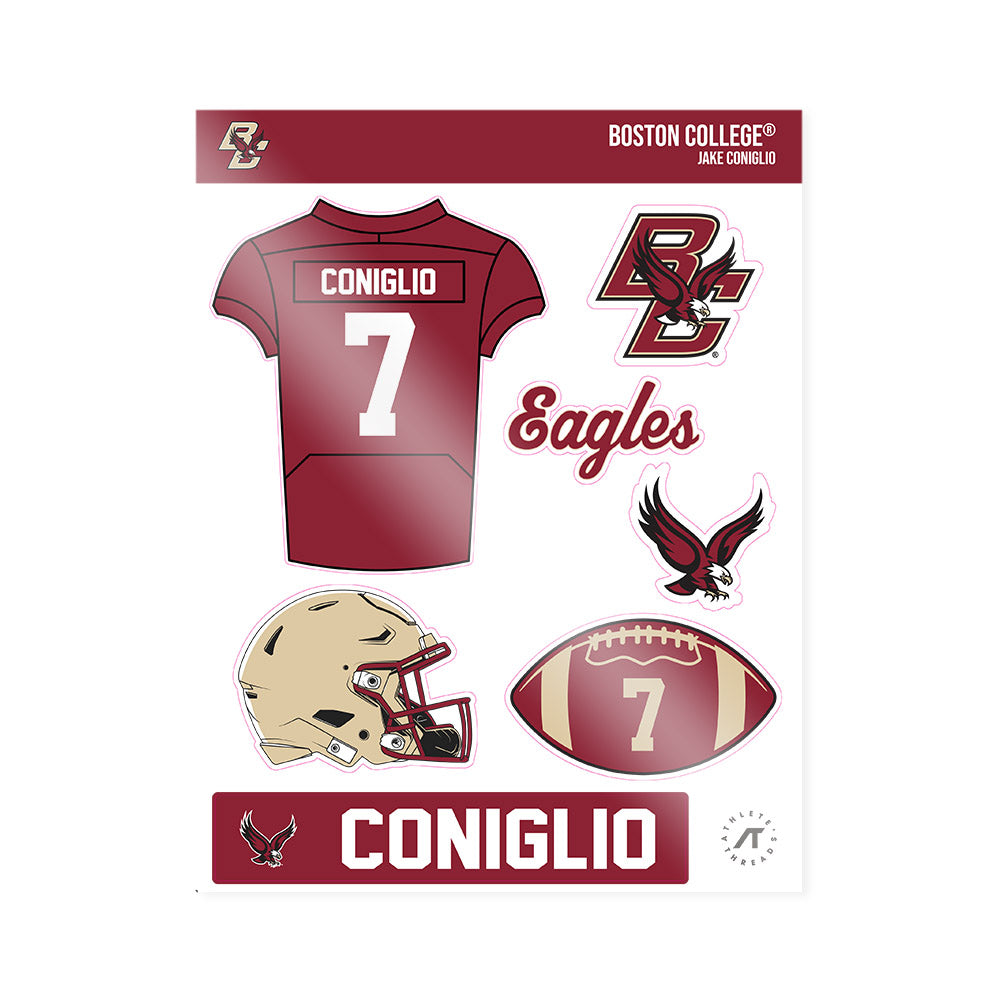 Boston College - NCAA Football : Jake Coniglio - Sticker Sheet-0