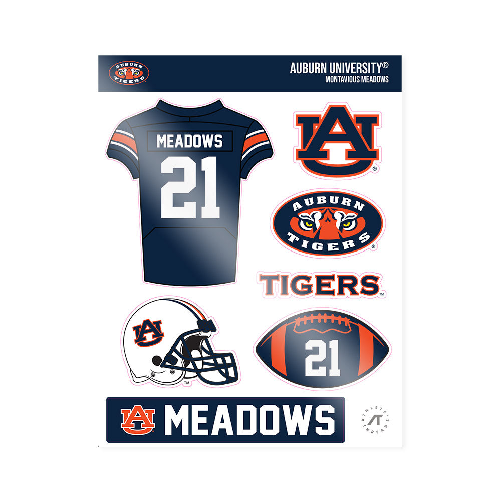 Auburn - NCAA Football : Montavious Meadows - Sticker Sheet-0