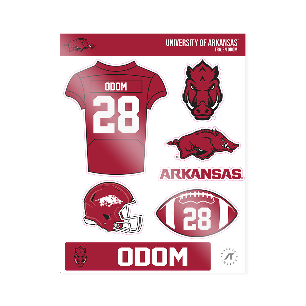 Arkansas - NCAA Football : Trajen Odom - Sticker Sheet-0